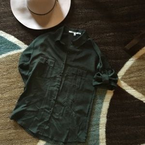 Dark green button top